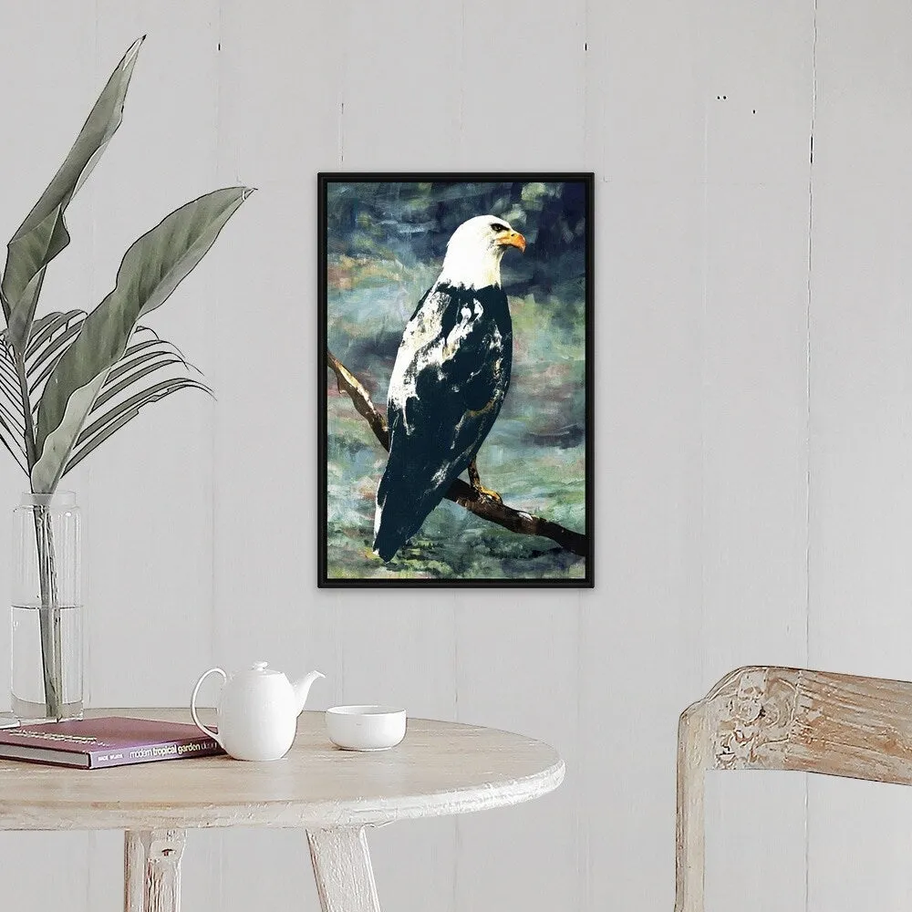 "American Spirit II" Black Float Frame Canvas Art