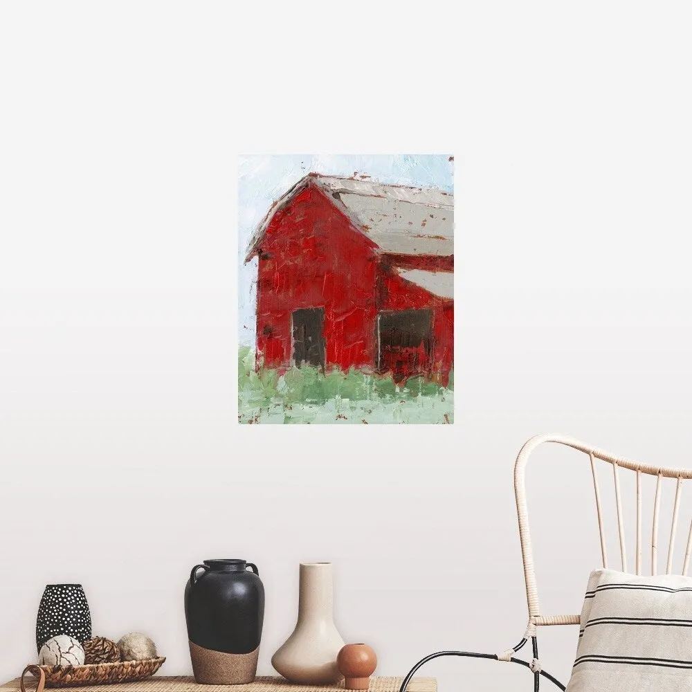 "Big Red Barn II" Poster Print