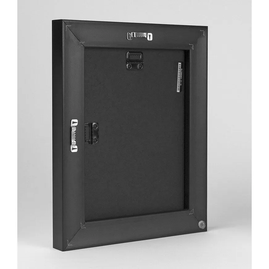 "Black and White Elephant portrait" Black Float Frame Canvas Art