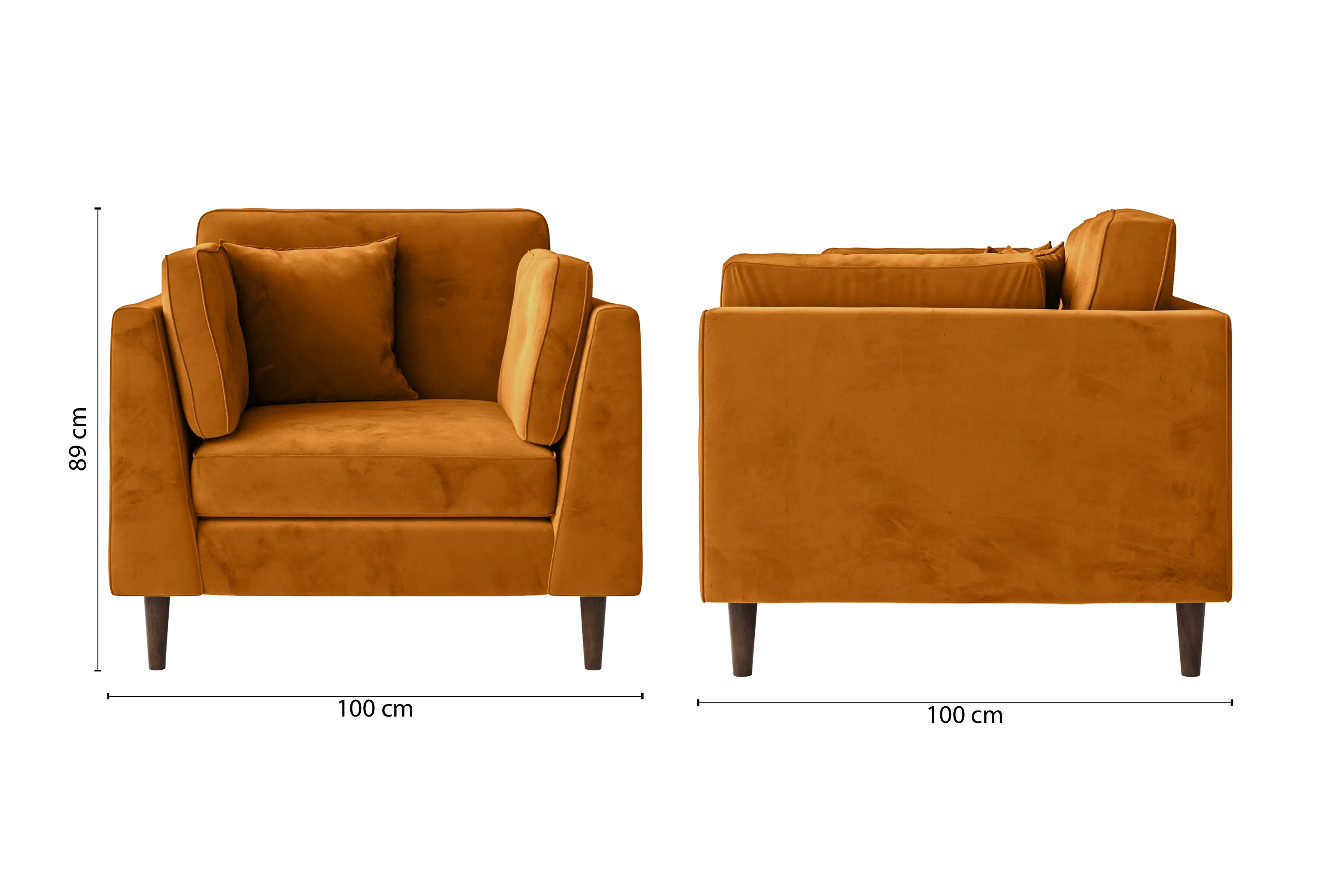 Ragusa Armchair Gold Velvet