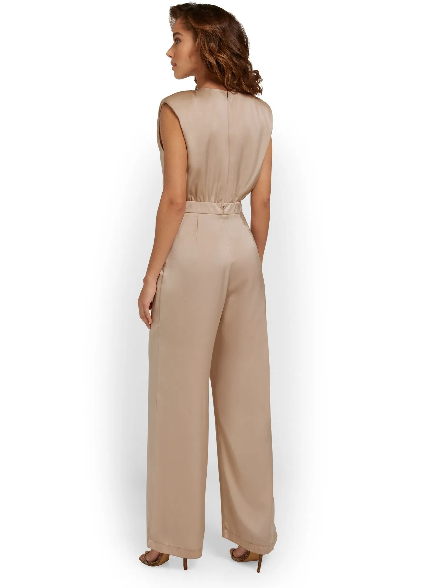Satin Wide-Leg Jumpsuit - Do Be