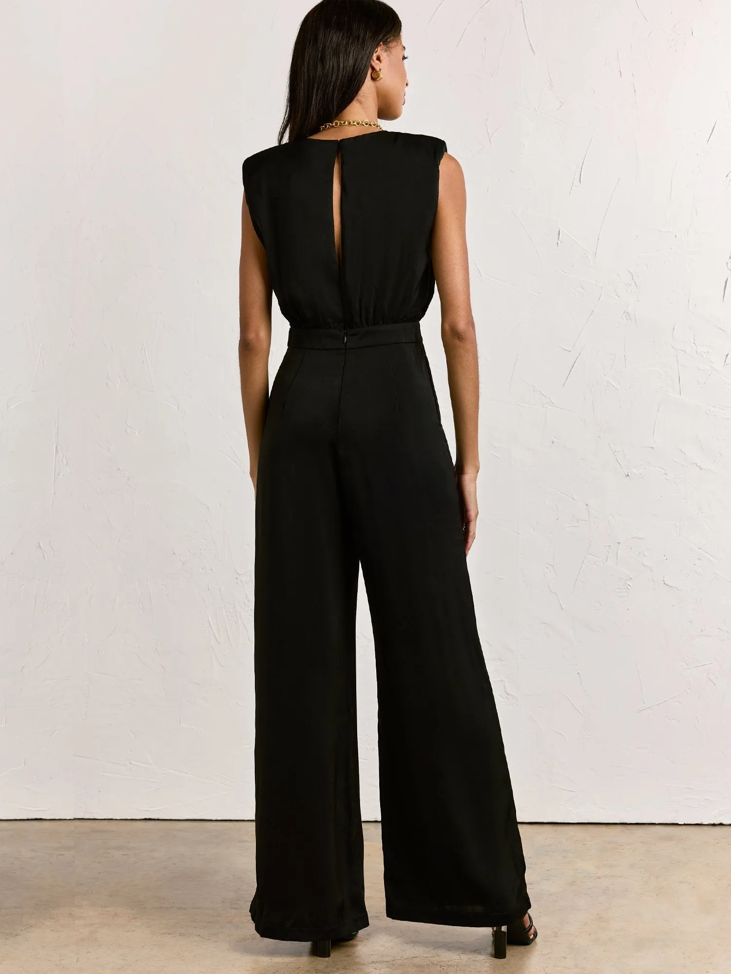 Satin Wide-Leg Jumpsuit - Do Be