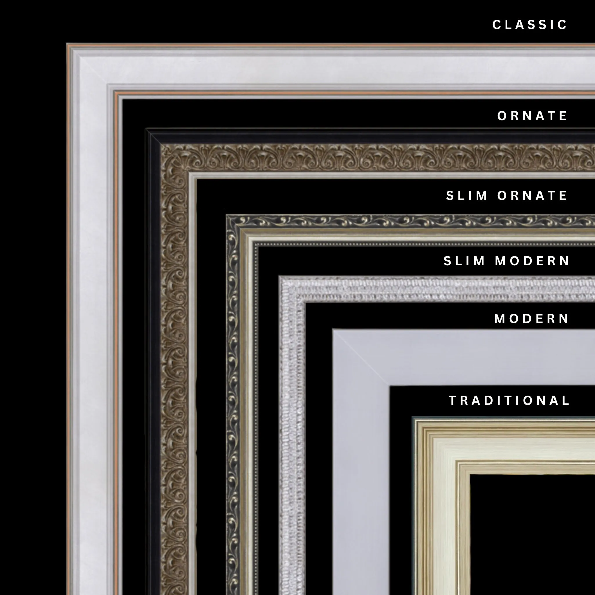 Silver 40x28 Picture Frame Ornate Traditional Classic Antique