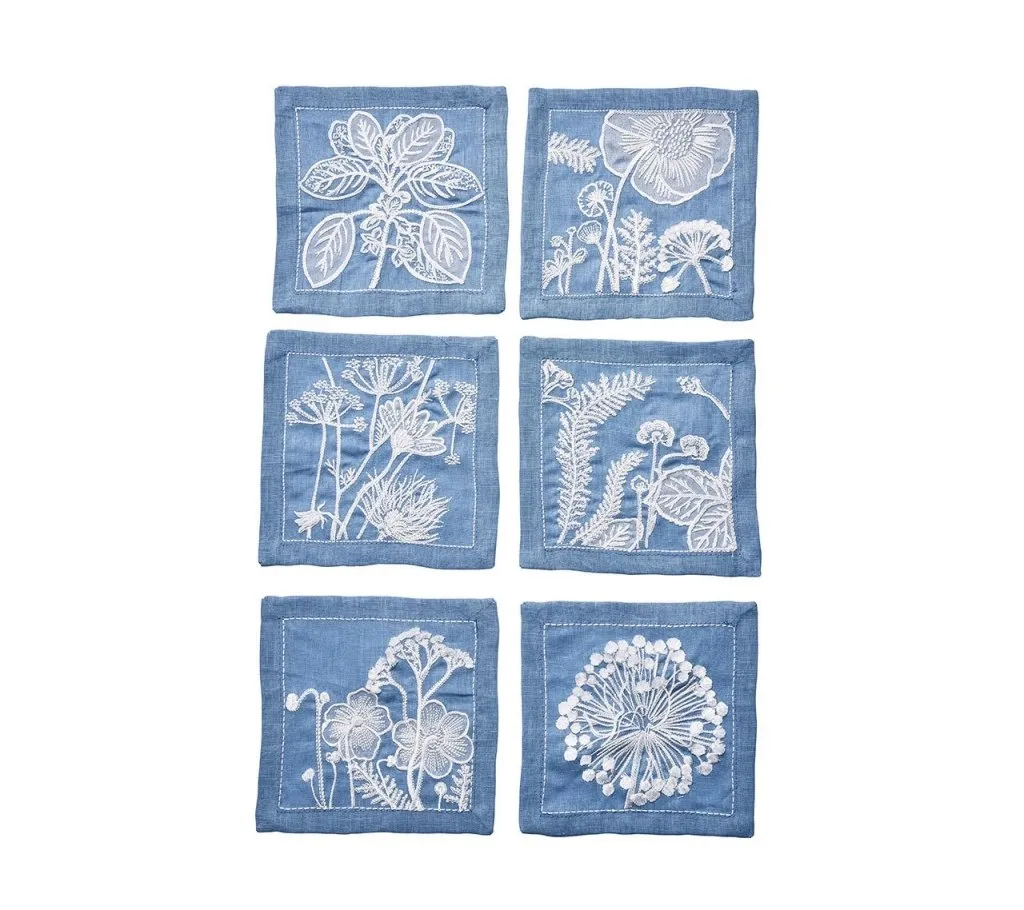 Sunprint Cocktail Napkins Multi, Set of 6 in a Gift Box