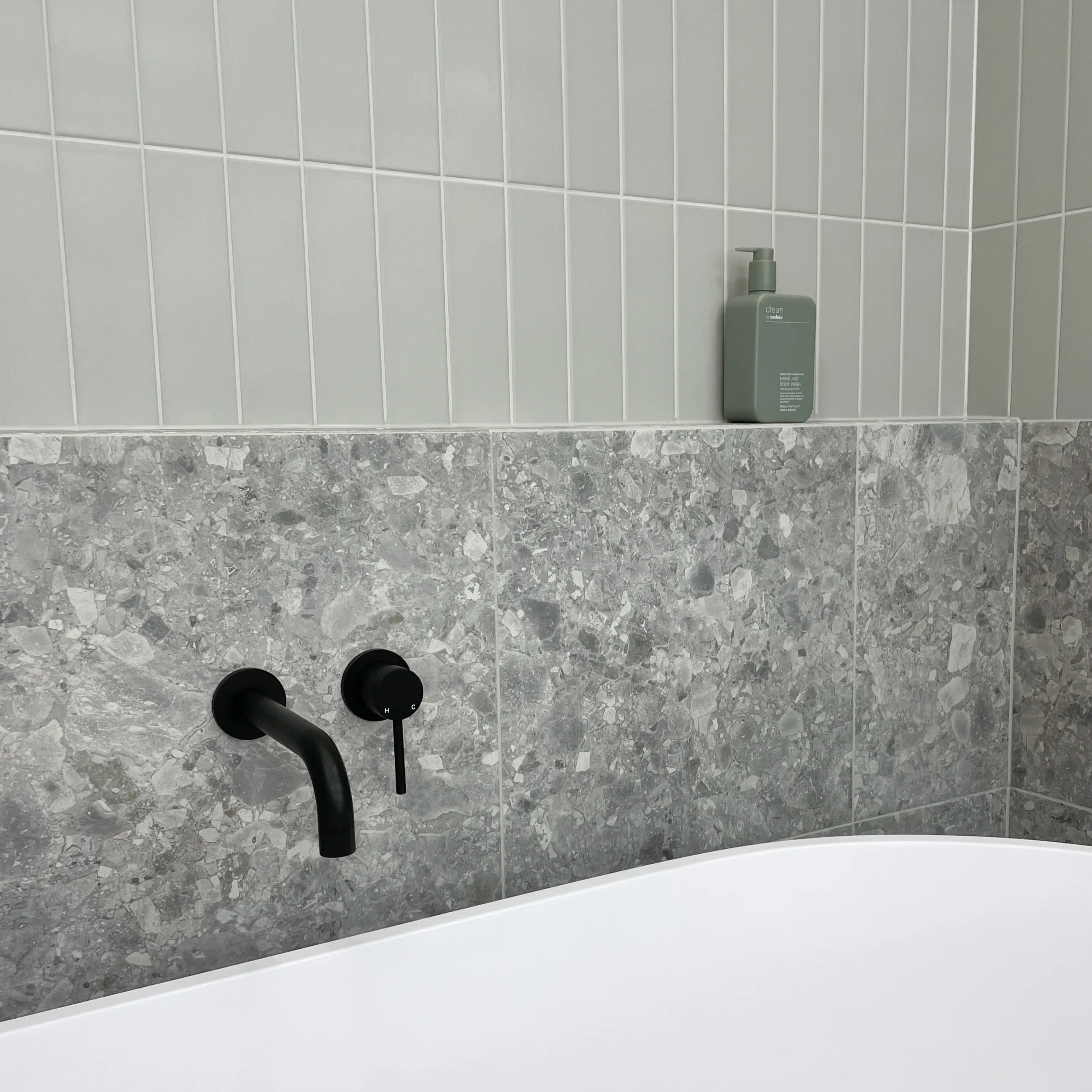 Sydney Wall Spout   Mixer Matte Black