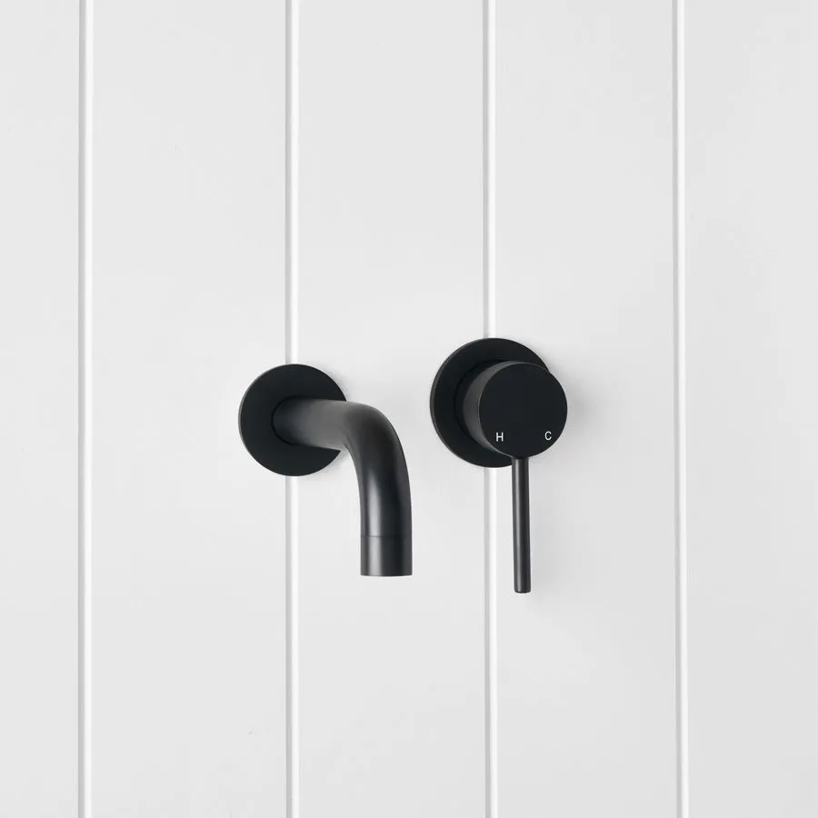 Sydney Wall Spout   Mixer Matte Black