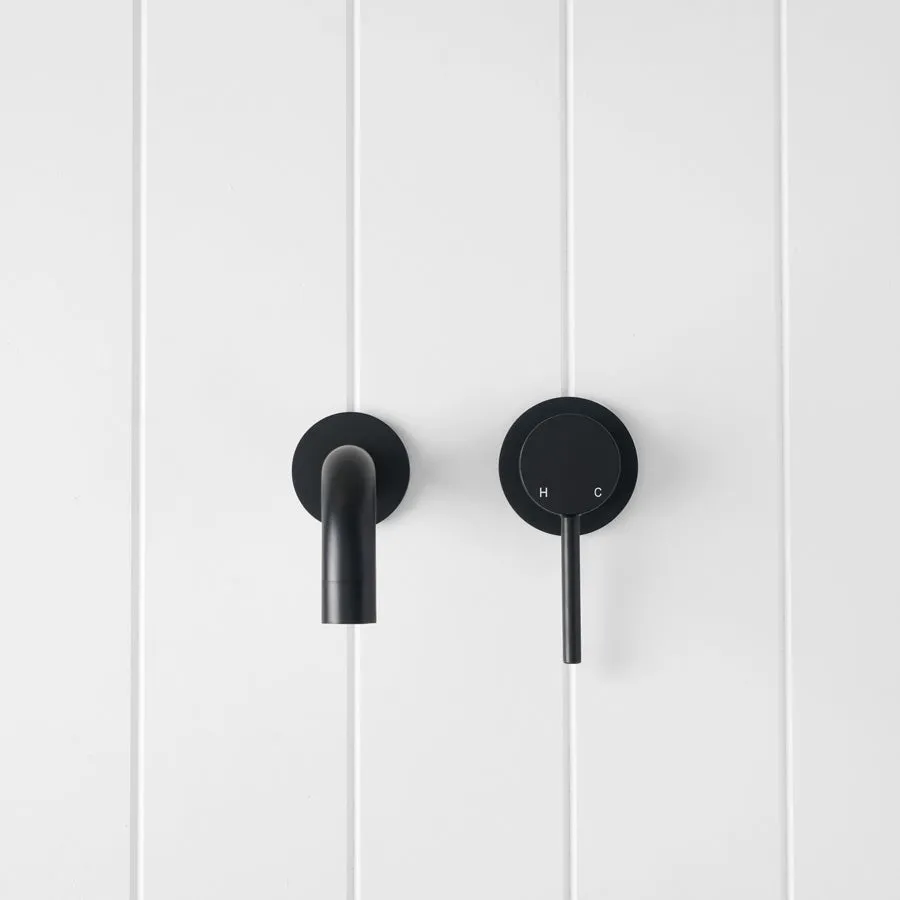 Sydney Wall Spout   Mixer Matte Black