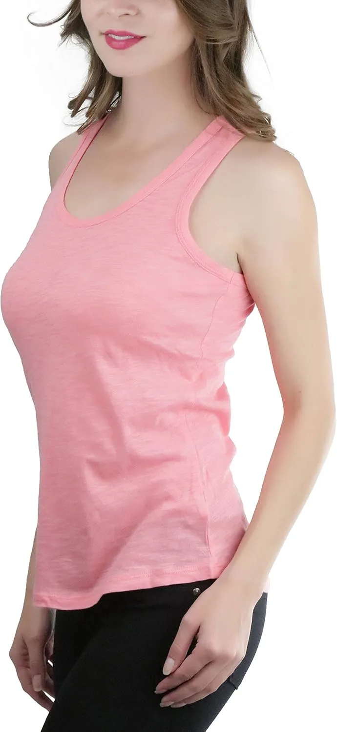 ToBeInStyle Women's Racerback Classic Solid Print Tank Top