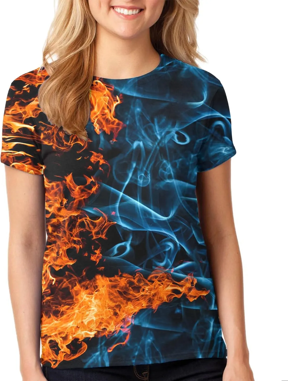 Unisex Novelty Shirts 3D Print Graphic Short Sleeve Shirts for Men Women