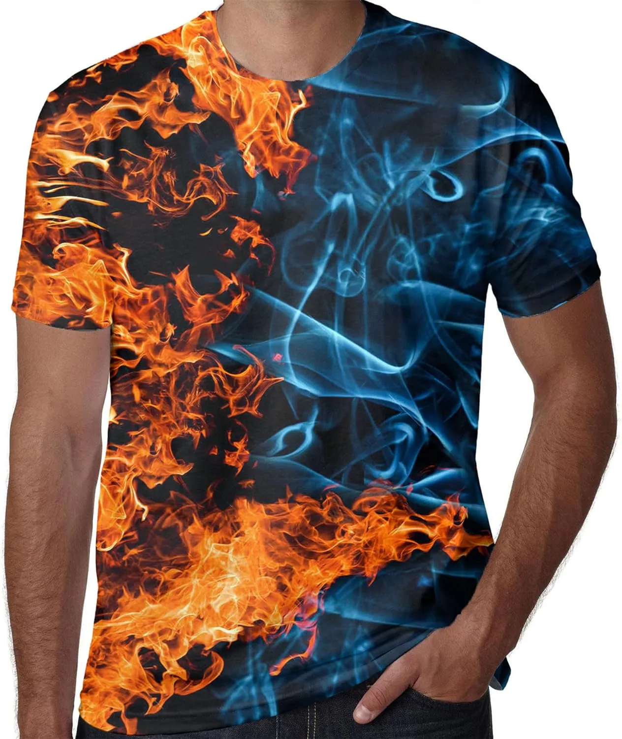 Unisex Novelty Shirts 3D Print Graphic Short Sleeve Shirts for Men Women