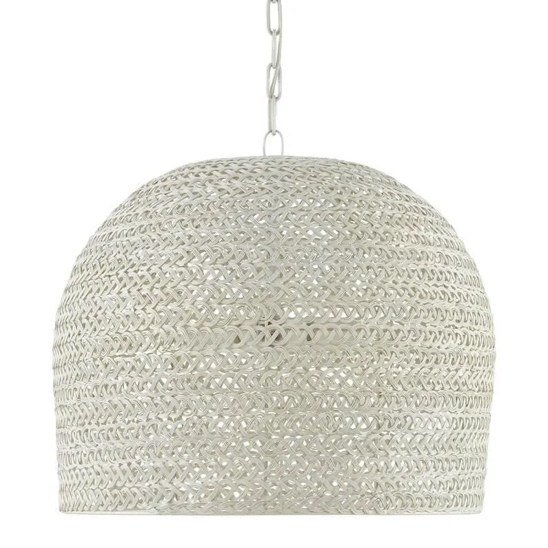 White Woven Bohemian Chandelier